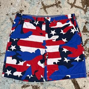 Polo Ralph Lauren American Flag Camo Shorts Size 42 Relaxed Fit Chino